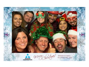 holiday party photo booth lady boss photo booth