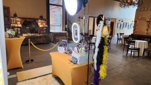 LED ring lighting setup for photo booth