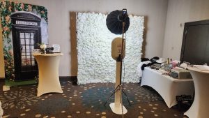 Glam sequin backdrop for open-air photo booth
